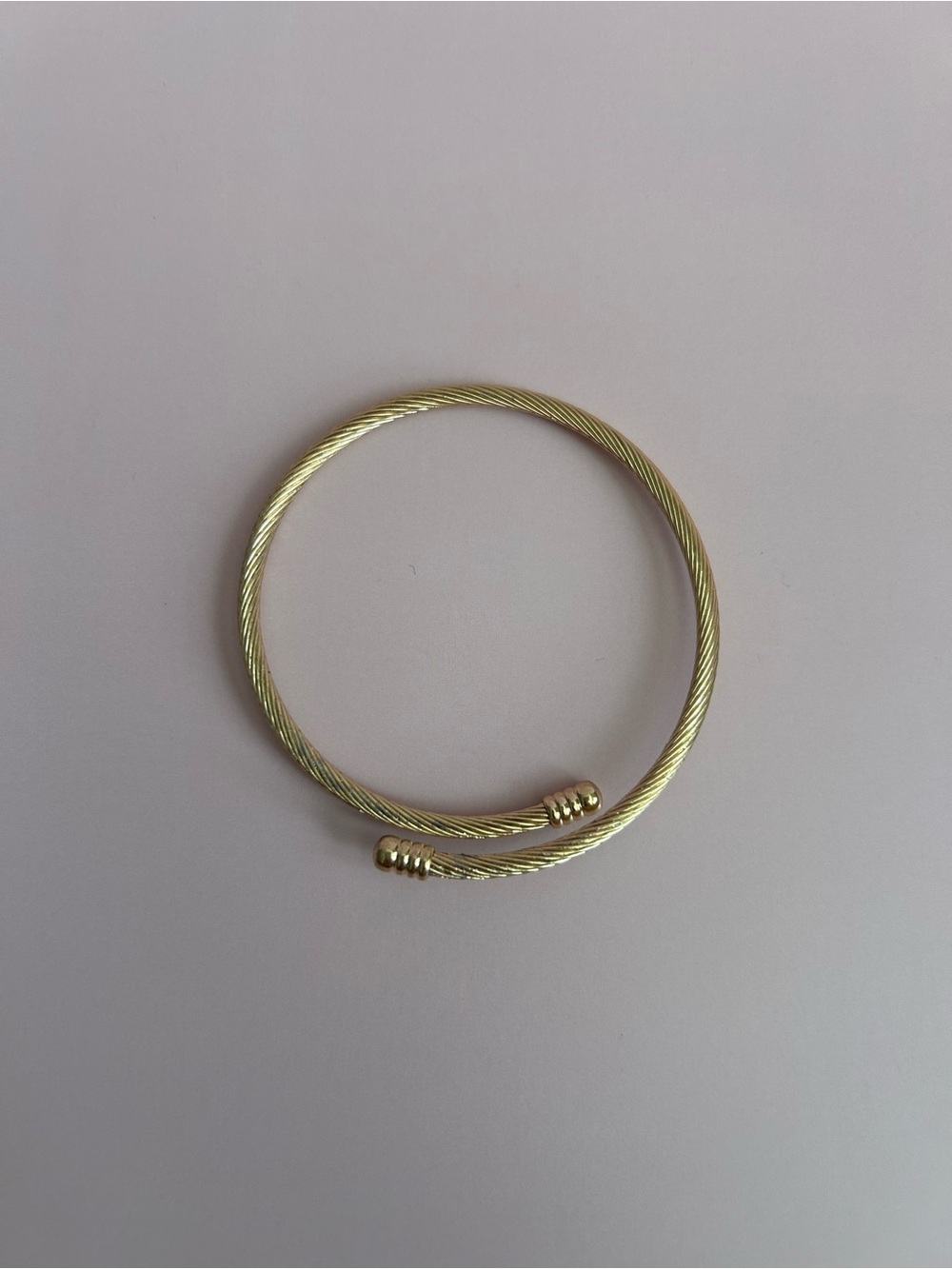 Gold Plated Stainless Steel Expandable Bangle Bracelet